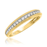 Photo of Anamarie 1 1/2 ct tw. Diamond Round Solitaire Trio Set 10K Yellow Gold [BT471YM]