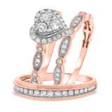 Photo of Anamarie 1 1/2 ct tw. Diamond Round Solitaire Trio Set 10K Rose Gold [BT471R-C000]