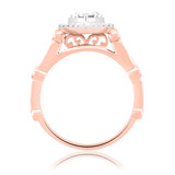 Photo of Sisu 1 ct tw. Lab Grown Diamond Heart Cluster Bridal Set 10K Rose Gold [BT5863RE-C000]