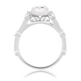 Photo of Sisu 1 ct tw. Lab Grown Diamond Heart Cluster Bridal Set 14K White Gold [BT5863WE-C000]