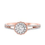 Photo of Zuberi 3/4 ct tw. Lab Grown Round Solitaire Bridal Set 10K Rose Gold [BT5865RE-C000]