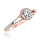 Photo of Zuberi 3/4 ct tw. Lab Grown Diamond Round Solitaire Bridal Set 10K Rose Gold [BT5865RE-C000]