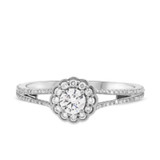 Photo of Zuberi 3/4 ct tw. Lab Grown Diamond Round Solitaire Bridal Set 10K White Gold [BT5865WE-C000]