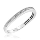 Photo of Zuberi 3/4 CT. T.W. Diamond Round Solitaire Bridal Set 10K White Gold [BT476WL]