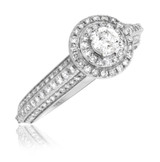 Photo of Malin 1 3/8 ct tw. Lab Grown Diamond Round Solitaire Bridal Set 14K White Gold [BT5866WE-C000]