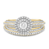 Photo of Malin 1 3/8 ct tw. Lab Grown Diamond Round Solitaire Bridal Set 10K Yellow Gold [BR5866Y-C000]