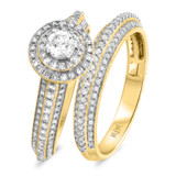 Photo of Malin 1 3/8 ct tw. Lab Grown Diamond Round Solitaire Bridal Set 10K Yellow Gold [BR5866Y-C000]