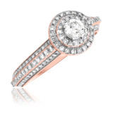 Photo of Malin 1 3/8 ct tw. Lab Grown Diamond Round Solitaire Bridal Set 10K Rose Gold [BT5866RE-C000]