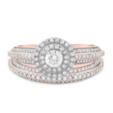 Photo of Malin 1 3/8 ct tw. Lab Grown Diamond Round Solitaire Bridal Set 14K Rose Gold [BR5866R-C000]