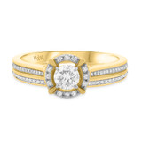 Photo of Asoka 3/4 Carat T.W. Diamond Round Solitaire Bridal Set 14K Yellow Gold [BR486Y-R038]