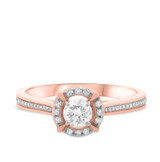 Photo of Asoka 3/4 ct tw. Lab Grown Diamond Round Solitaire Bridal Set 10K Rose Gold [BT5867RE-C000]