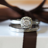 Photo of Asoka 3/4 ct tw. Lab Grown Diamond Round Solitaire Bridal Set 10K White Gold [BR5867W-C000]