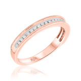 Photo of Forest 1 ct tw. Lab Grown Diamond Round Solitaire Bridal Set 14K Rose Gold [BT5868RL]