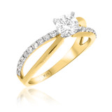 Photo of Autry 1 3/8 ct tw. Diamond Round Solitaire Engagement Ring 10K Yellow Gold [BT489YE-R095]