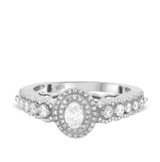 Photo of Onan 1 1/10 ct tw. Lab Grown Diamond Oval Solitaire Bridal Set 14K White Gold [BT5871WE-C000]