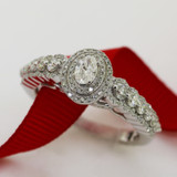 Photo of Onan 7/8 ct tw. Lab Grown Diamond Oval Solitaire Engagement Ring 14K White Gold [BT5871WE-C000]