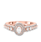 Photo of Onan 7/8 ct tw. Diamond Oval Solitaire Engagement Ring 14K Rose Gold [BT497RE-V023]