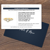 Onan 7/8 ct tw. Diamond Oval Solitaire Engagement Ring 14K Yellow Gold
