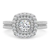 Photo of Gitta 2 1/4 ct tw. Lab Grown Diamond Round Solitaire Bridal Set 14K White Gold [BT5882WE-L090]