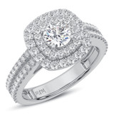 Photo of Gitta 2 1/4 ct tw. Lab Grown Round Solitaire Bridal Set 14K White Gold [BT5882WE-L090]