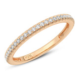 Photo of Kemina 1 1/10 CT. T.W. Diamond Pear Solitaire Bridal Set 14K Rose Gold [BT5014RL]