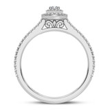 Photo of Kemina 1 1/10 CT. T.W. Diamond Pear Solitaire Bridal Set 14K White Gold [BT5014WE-F030]