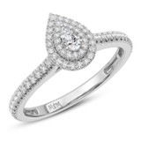 Photo of Kemina 3/4 ct tw. Diamond Pear Solitaire Engagement Ring 14K White Gold [BT5014WE-F030]