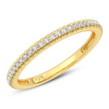 Photo of Kemina 1 1/10 CT. T.W. Diamond Pear Solitaire Bridal Set 14K Yellow Gold [BT5014YL]