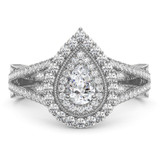 Photo of Sheba 1 1/2 ct tw. Diamond Pear Solitaire Engagement Ring 14K White Gold [BT5015WE-F060]