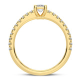 Photo of Zaila 1 1/2 ct tw. Diamond Emerald Solitaire Engagement Ring 14K Yellow Solid Gold [BT5021YE-E090]