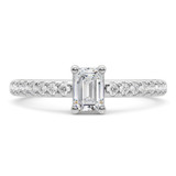 Photo of Zaila 1 1/2 ct tw. Diamond Emerald Solitaire Engagement Ring 14K White Solid Gold [BT5021WE-E090]