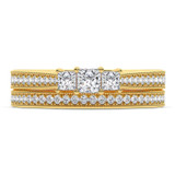 Photo of Annemarie 1 1/4 Carat T.W. Princess Solitaire Bridal Set 14K Yellow Gold [BR5027Y-H030]
