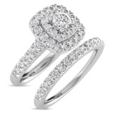 Photo of Lizzie 1 1/5 Carat T.W. Diamond Round Solitaire Bridal Set 14K White Gold [BR698W-R023]