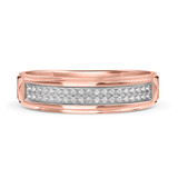 Photo of Gracie 1/5 ct tw. Diamond Same Sex Ladies Band Set 10K Rose Gold [BT414RL]