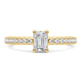 Photo of Zaila 2 1/2 ct tw. Lab Grown Diamond Emerald Solitaire Trio Set 14K Yellow Solid Gold [BT5889YE-N090]