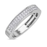 Photo of Zaila 2 1/2 ct tw. Lab Grown Diamond Emerald Solitaire Trio Set 14K White Solid Gold [BT5889WM]