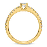 Photo of Zaila 2 ct tw. Lab Grown Diamond Emerald Solitaire Bridal Set 10K Yellow Solid Gold [BT5889YE-N090]
