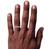 Photo of Marzell 1 1/2 ct tw. Lab Grown Diamond Same Sex Mens Band Set 10K White Gold [BT2096WM] [HT-4]