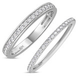 Photo of Marzell 1 1/7 ct tw. Lab Grown Diamond Wedding Band Set 14K White Gold [WB2096W]