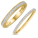 Photo of Marzell 1 1/7 ct tw. Lab Grown Diamond Wedding Band Set 10K Yellow Gold [WB2096Y]