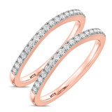 Photo of Alwin 1/3 ct tw. Lab Grown Diamond Same Sex Ladies Band Set 14K Rose Gold [WL2100R]