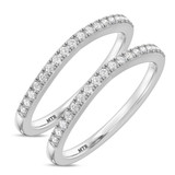 Photo of Alwin 1/3 ct tw. Lab Grown Diamond Same Sex Ladies Band Set 10K White Gold [WL2100W]