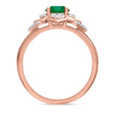 Photo of Clema 1 1/4 CT. T.W. Emerald and diamond Engagement Ring 10K Rose Gold [BT2151RE-C000]