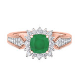 Photo of Kassia 1 3/8 Carat T.W. Emerald and Diamond Matching Bridal Ring Set 14K Rose Gold [BT2155RE-C000]