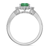 Photo of Kassia 1 3/8 Carat T.W. Emerald and Diamond Matching Bridal Ring Set 14K White Gold [BT2155WE-C000]