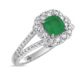 Photo of Evanthe 2 Carat T.W. Emerald and Diamond Trio Matching Wedding Ring Set 10K White Gold [BT2142WE-C000]