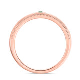 Photo of Evanthe 1/7 Carat T.W. Emerald and Diamond Matching Wedding Band Set 14K Rose Gold [BT2142RM]