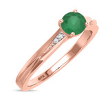 Photo of Irit 7/8 CT. T.W. Emerald and Diamond Trio Matching Wedding Ring Set 14K Rose Gold [BT2148RE-C000]