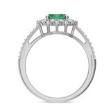 Photo of Evanthe 1 3/4 CT. T.W. Emerald and diamond Engagement Ring 10K White Gold [BT2142WE-C000]