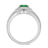 Photo of Bryony 1 1/3 Carat T.W. Emerald and diamond Engagement Ring 14K White Gold [BT2137WE-C000]